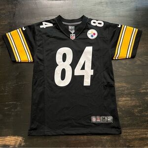 Nike Pittsburgh Steelers #84 Antonio Brown Youth Size M 10-12 Black NFL On Field